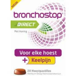 2x Bronchostop Hoestpastilles Direct Met Honing