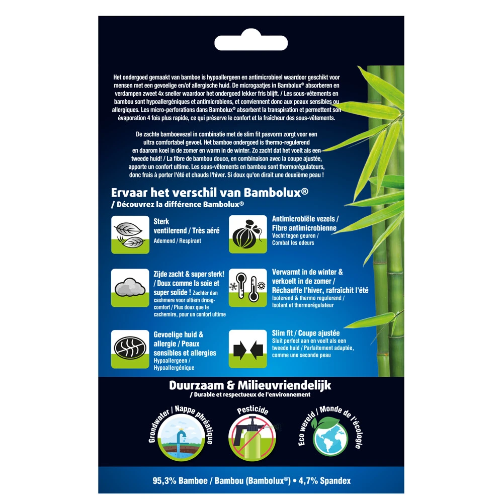 Lucovitaal Bamboe Hipster Maat S 2 Lucovitaal Bamboe Hipster Maat S - Afbeelding 2