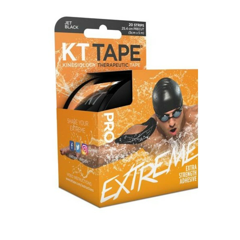 KT Tape Pro Extreme Strips Zwart 1 KT Tape Pro Extreme Strips Zwart