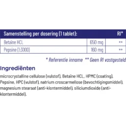 Vitakruid Betaine Hcl 650 Mg -Gezondheidsproducten Winkel 1024006 4