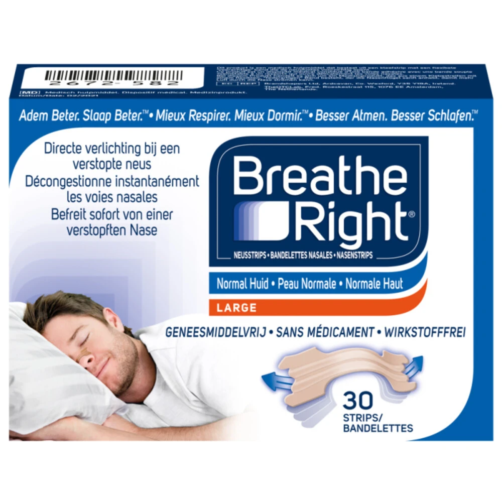 Breathe Right Neusstrips Normale Huid 1 Breathe Right Neusstrips Normale Huid