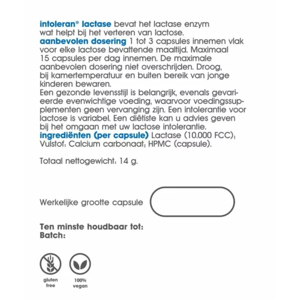 Intoleran Lactase 10.000 3 Intoleran Lactase 10.000 - Afbeelding 3