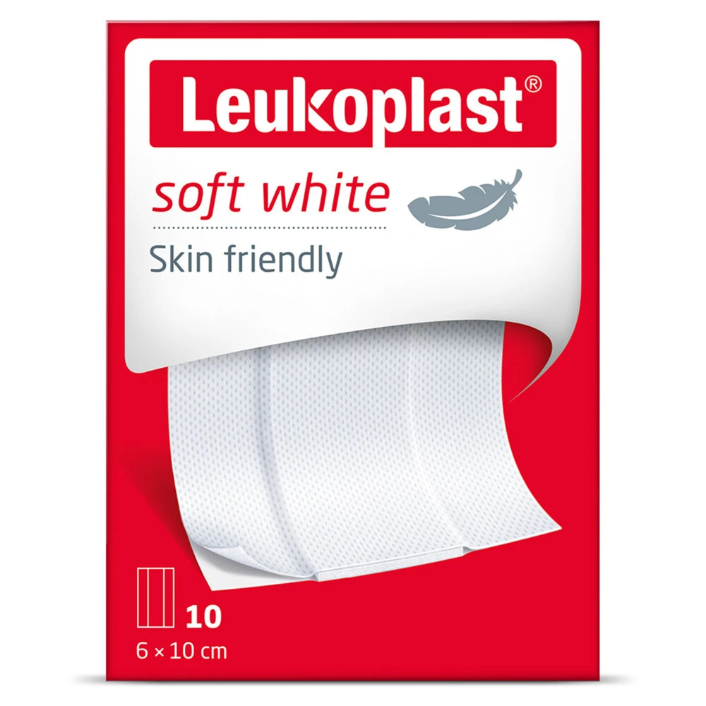10x Leukoplast Wondpleisters Zacht 8 X 10 Cm Soft White 1 10x Leukoplast Wondpleisters Zacht 8 X 10 Cm Soft White