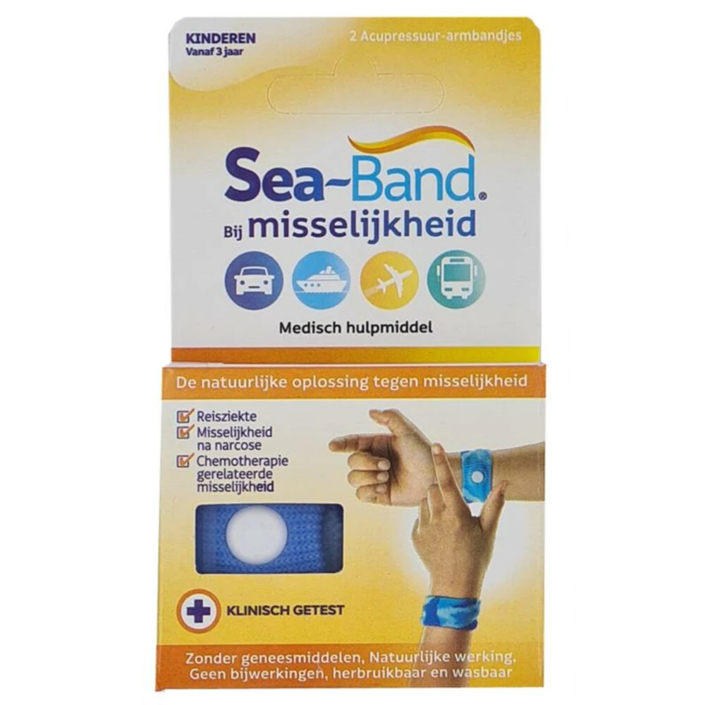 Sea Band Polsband Bij Misselijkheid Kinderen Blauw 1 Sea Band Polsband Bij Misselijkheid Kinderen Blauw