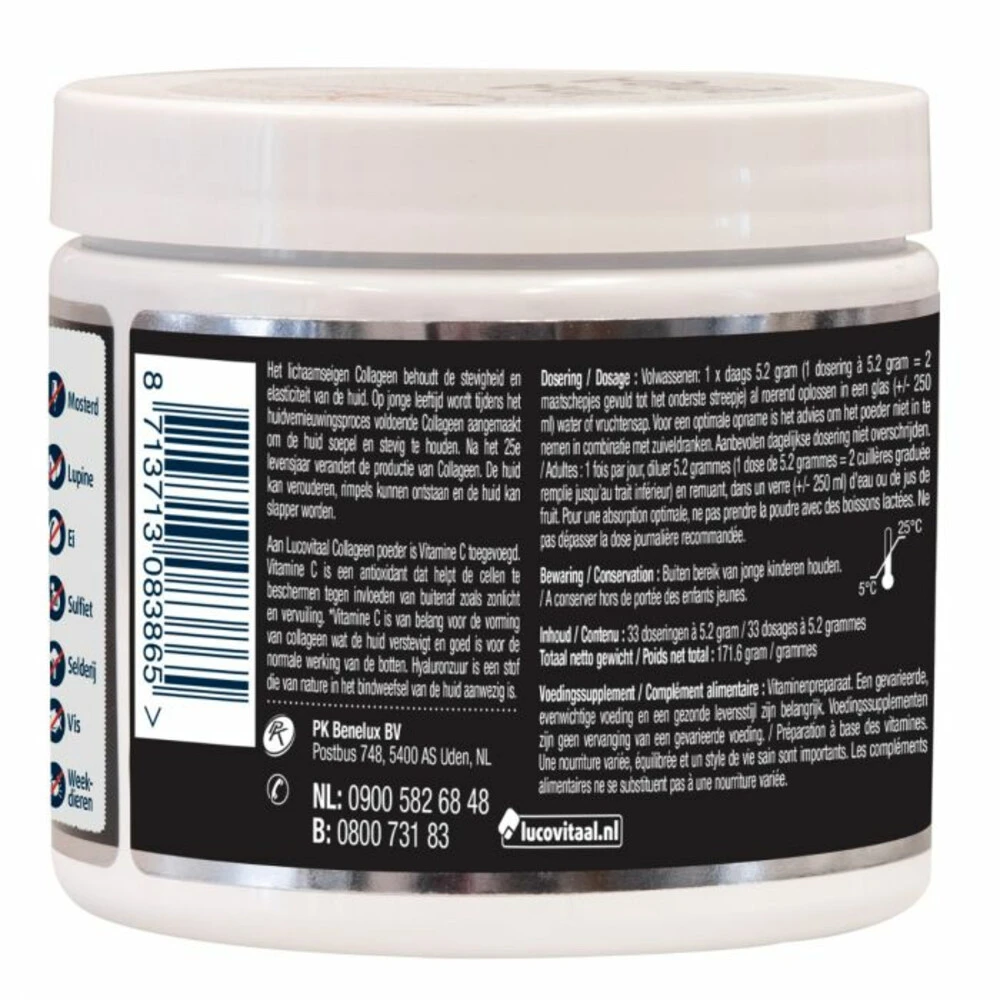 Lucovitaal Collageen Super 5000mg Poeder 3 Lucovitaal Collageen Super 5000mg Poeder - Afbeelding 3