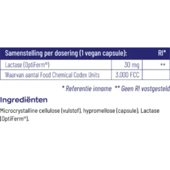 Vitakruid Lactase Optiferm 3000 Fcc -Gezondheidsproducten Winkel 1058191 4