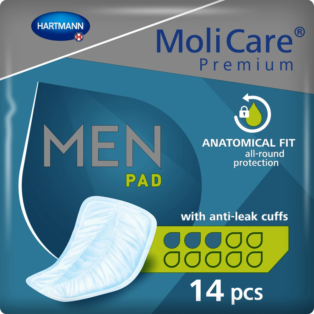 4x Molicare Premium Men Pad 3 Druppels 406 Ml Absorptie 1 4x Molicare Premium Men Pad 3 Druppels 406 Ml Absorptie