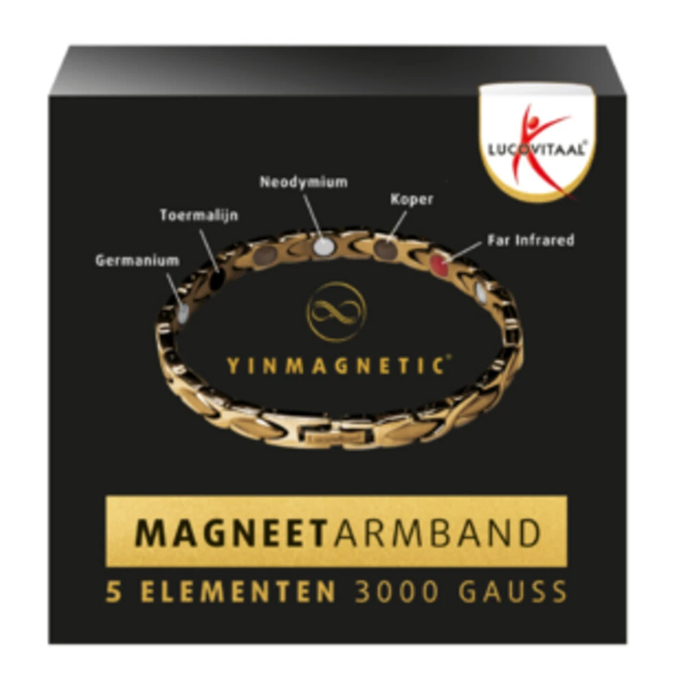 Lucovitaal Yinmagnetic Magneet Armband Goud 1 Lucovitaal Yinmagnetic Magneet Armband Goud