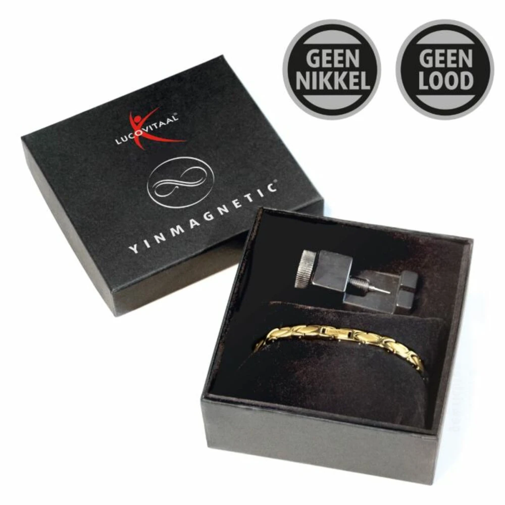 Lucovitaal Yinmagnetic Magneet Armband Goud 3 Lucovitaal Yinmagnetic Magneet Armband Goud - Afbeelding 3