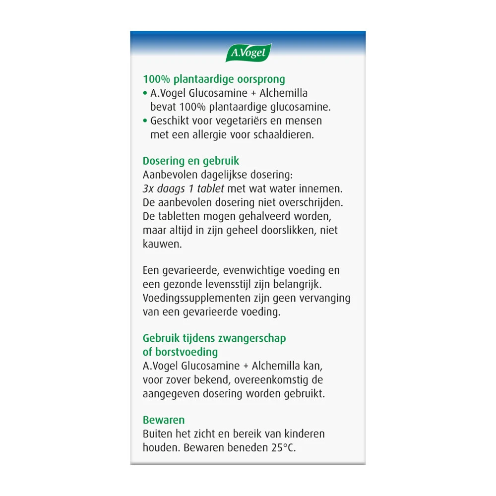 A.Vogel Glucosamine + Alchemilla 3 A.Vogel Glucosamine + Alchemilla - Afbeelding 3