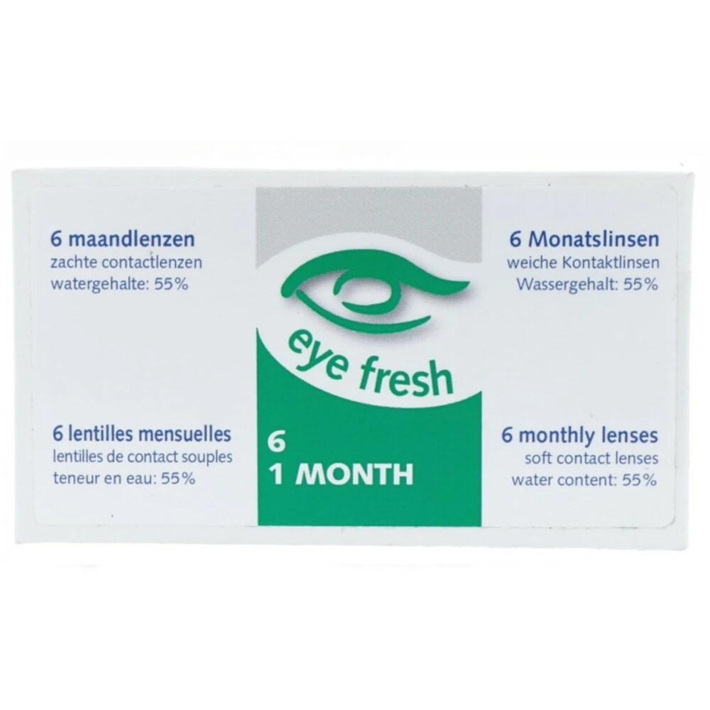 Eye Fresh Zachte Maandlenzen 6-pack -5,00 1 Eye Fresh Zachte Maandlenzen 6-pack -5,00