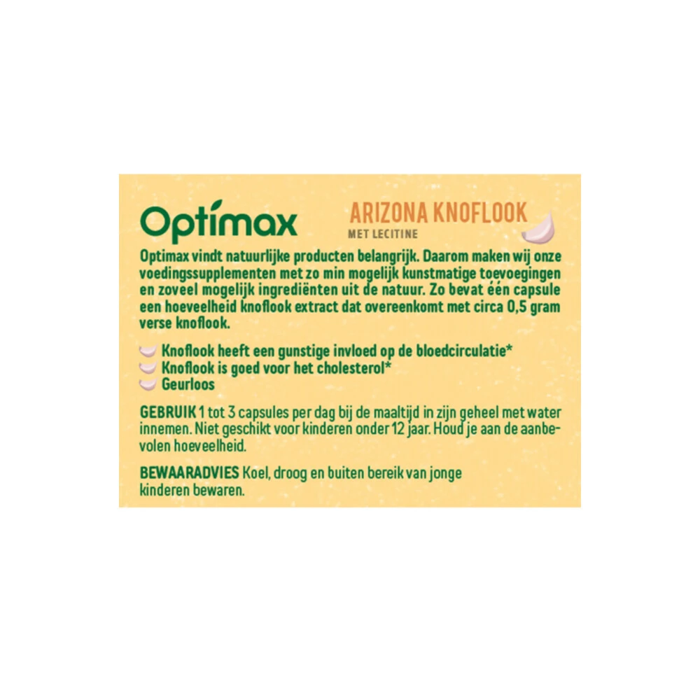 Optimax Arizona Knoflook Met Lecithine 2 Optimax Arizona Knoflook Met Lecithine - Afbeelding 2