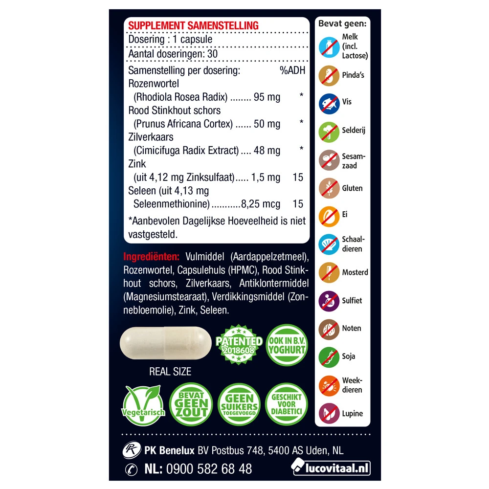 3x Lucovitaal Prostavital Prostaat Potentie En Urinewegen 3 3x Lucovitaal Prostavital Prostaat Potentie En Urinewegen - Afbeelding 3