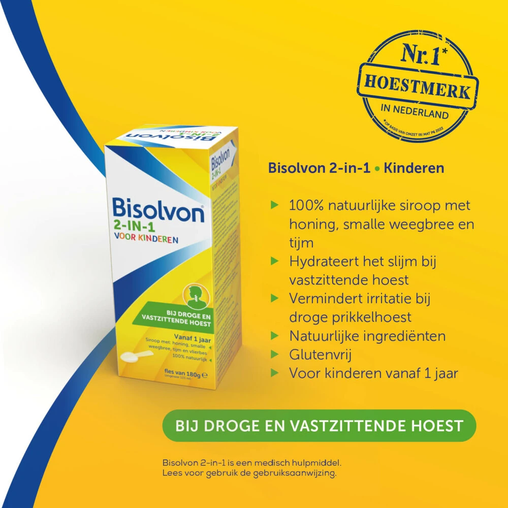 Bisolvon Hoestsiroop 2-in-1 Kind 2 Bisolvon Hoestsiroop 2-in-1 Kind - Afbeelding 2