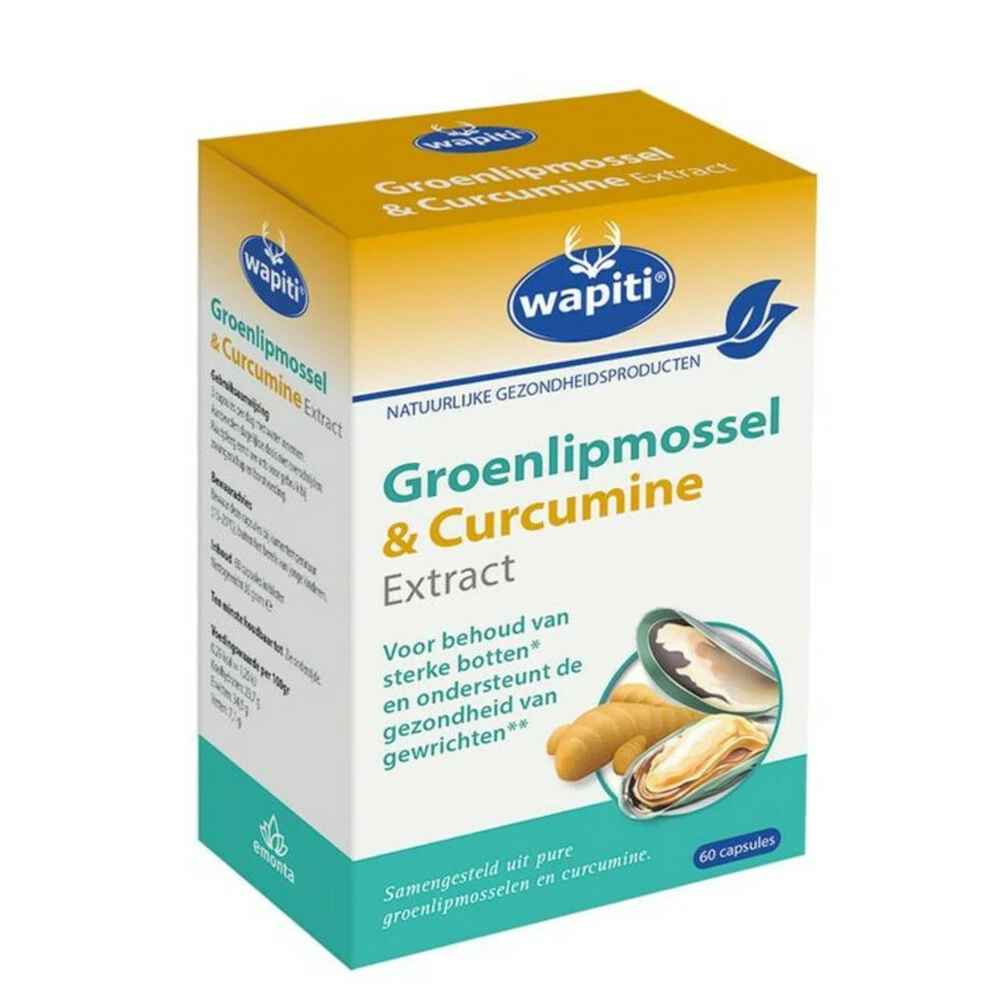 Wapiti Groenlipmossel Curcum 2 Wapiti Groenlipmossel Curcum - Afbeelding 2