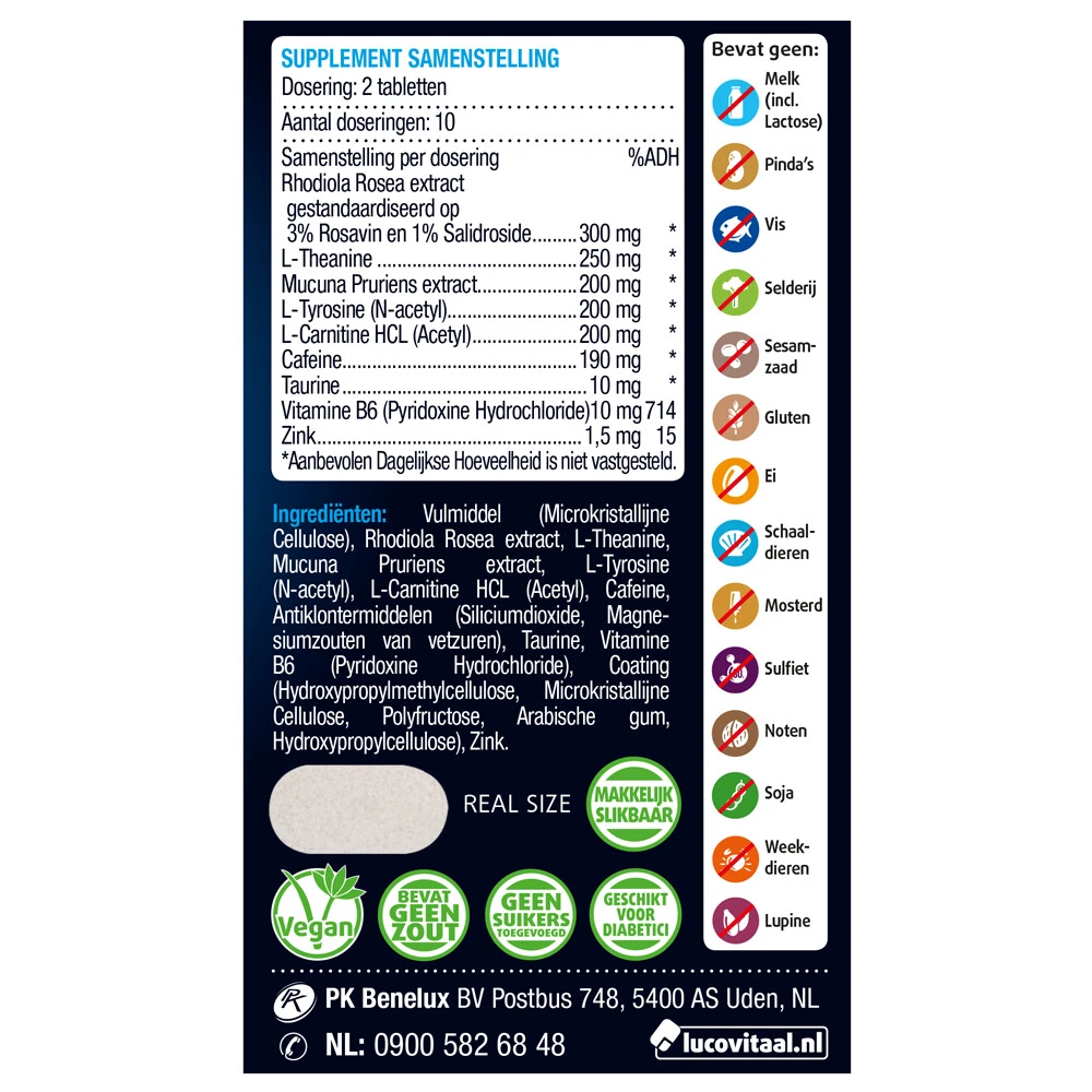 Lucovitaal Mentale Focus Pil 3 Lucovitaal Mentale Focus Pil - Afbeelding 3
